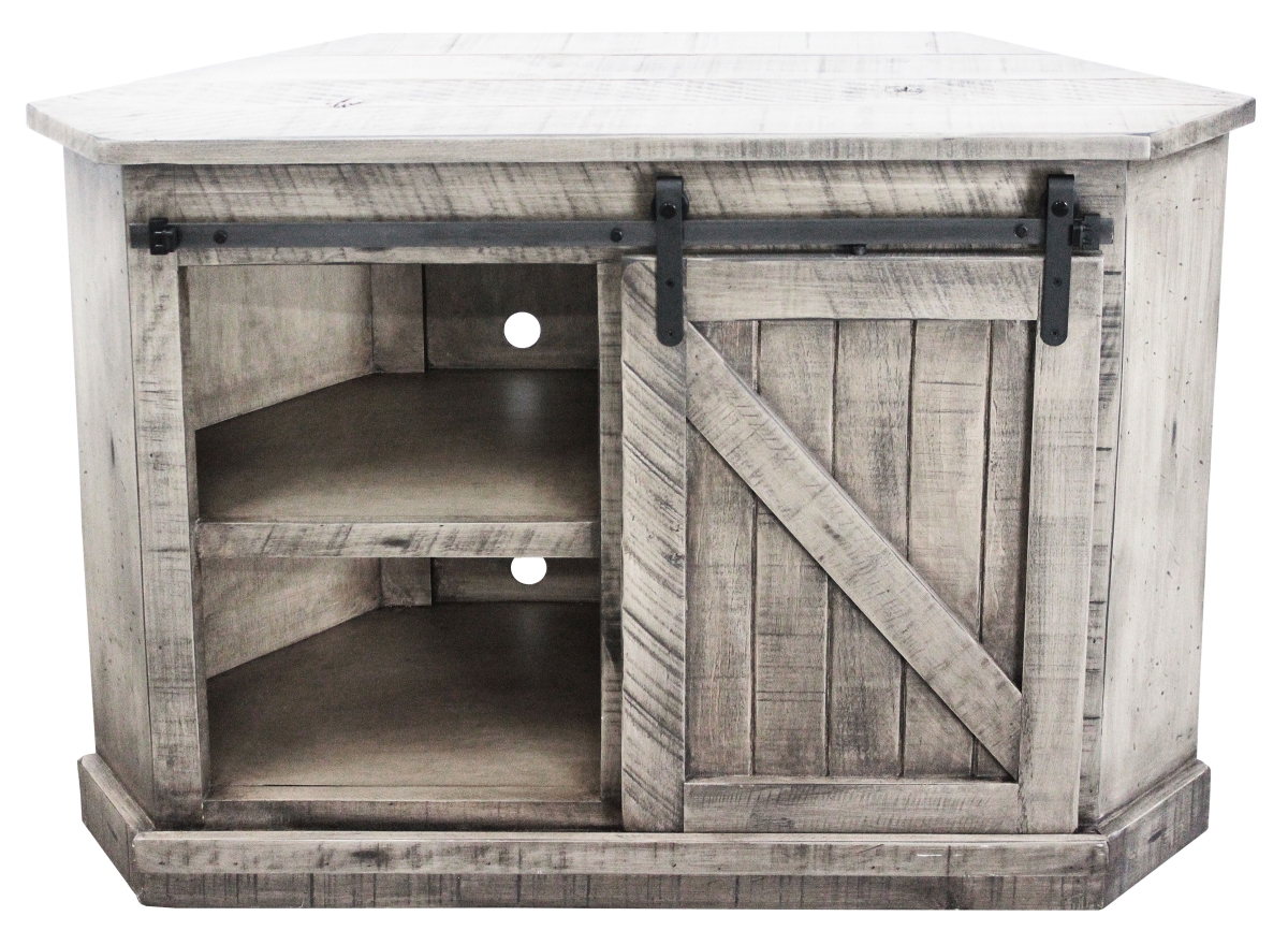 Rustic Winsome Corner TV Stand, Grey