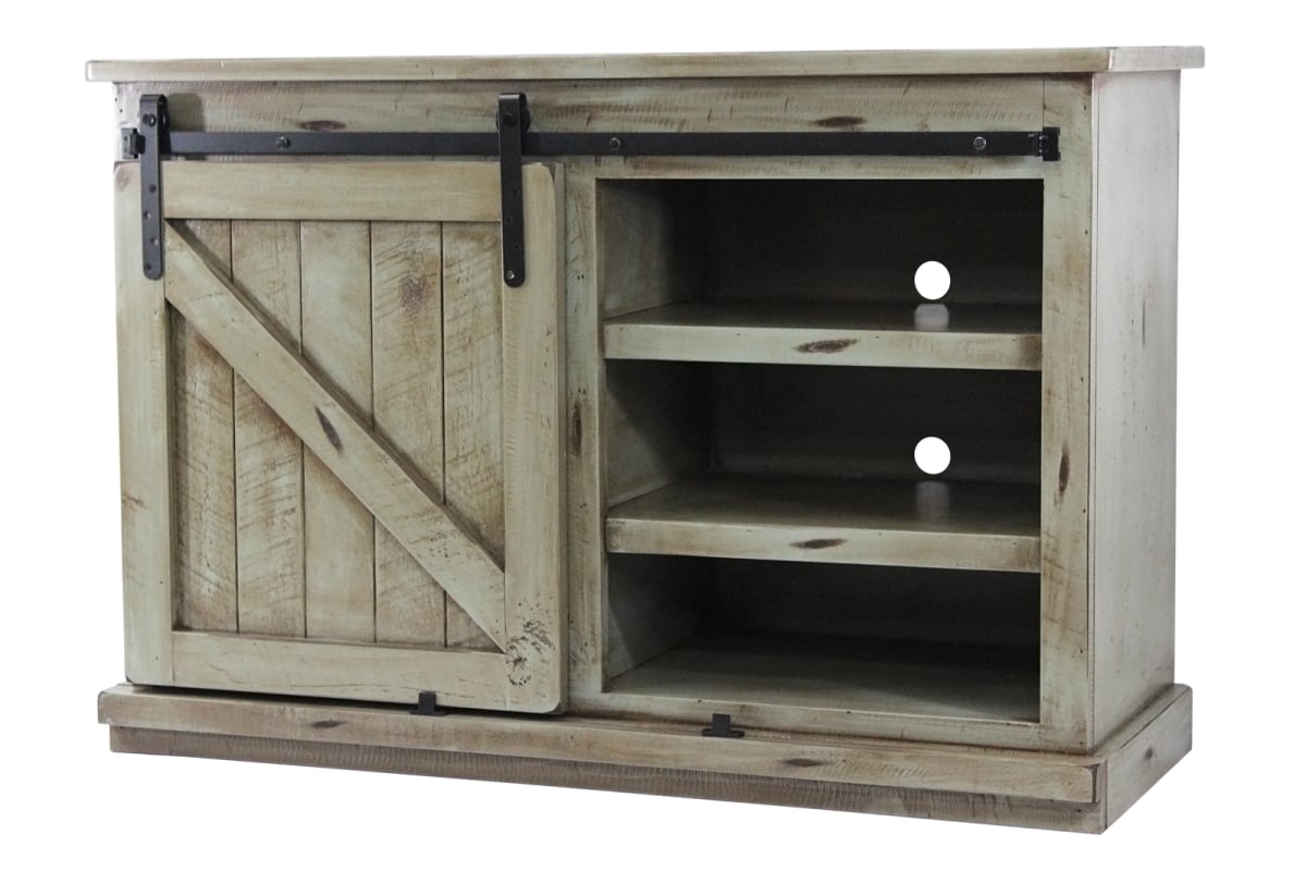 47 in. Rustic Quaint TV Stand, Grey