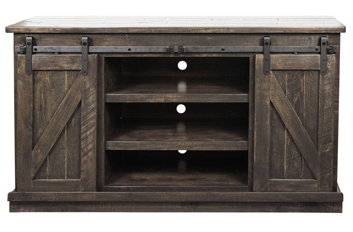 57 in. Rustic Provincial TV Stand, Havana Gold