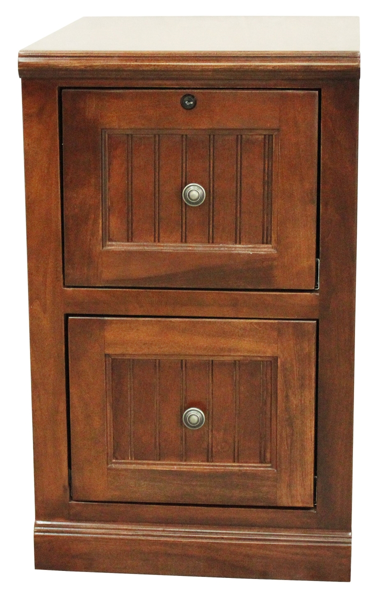 Poplar 2 Drawer File Cabinet, Greystone