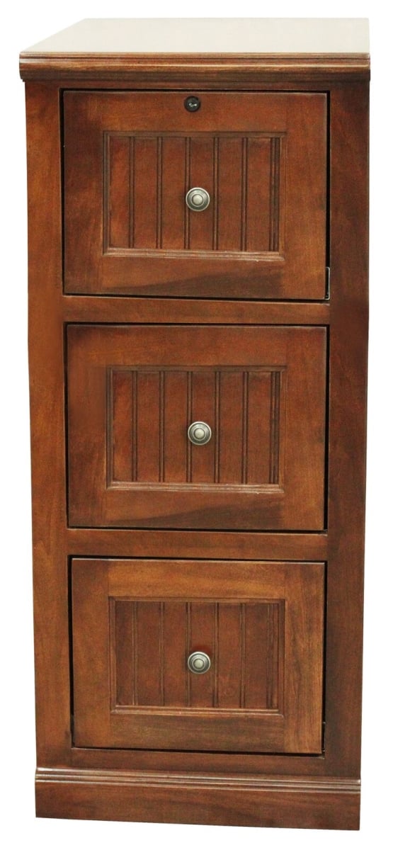 Poplar 3 Drawer File Cabinet, Greystone