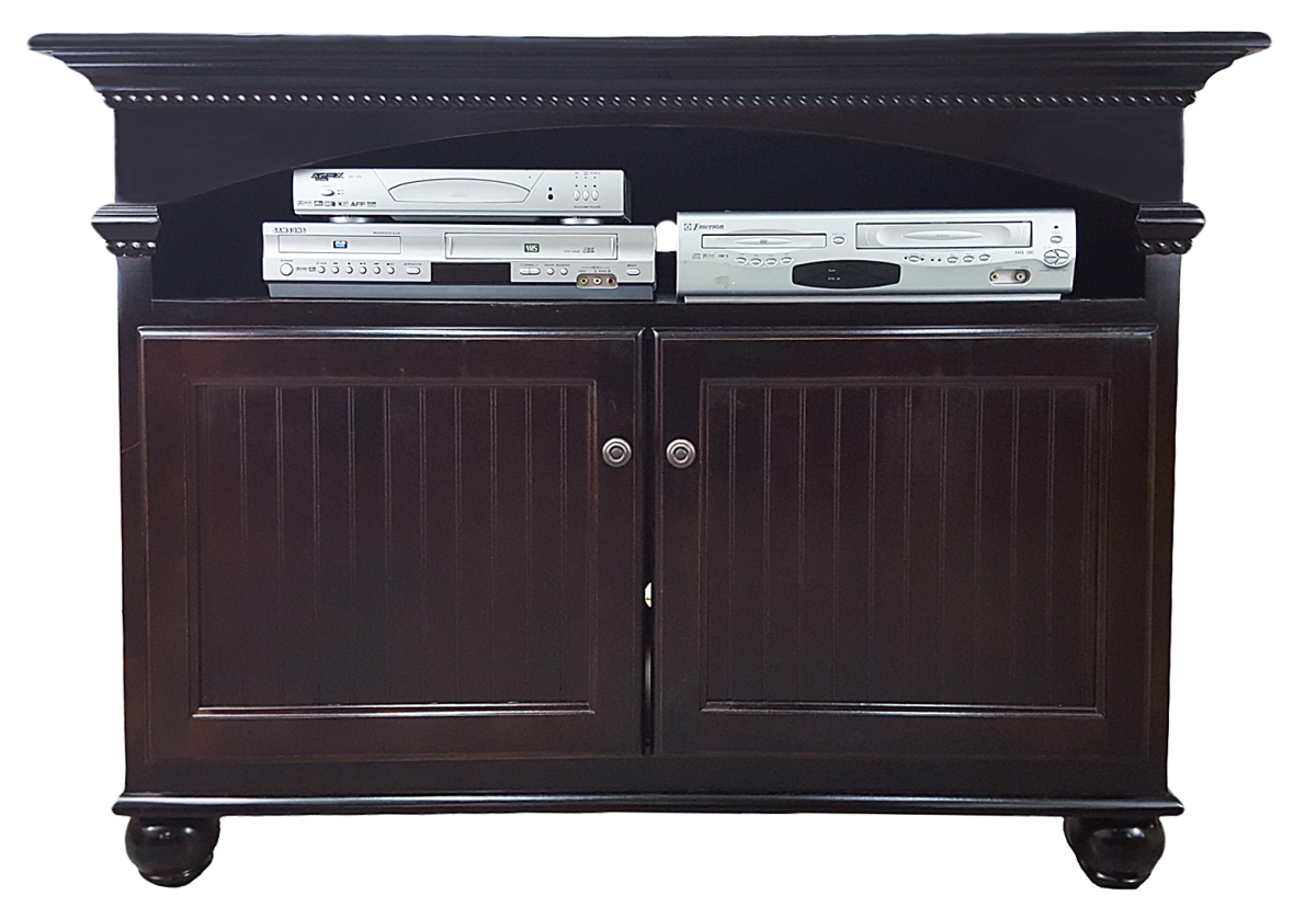 Picture of American Heartland 16145CC Poplar Deluxe TV Stand with 1 Fixed Wood Half Shelf&#44; Concord Cherry