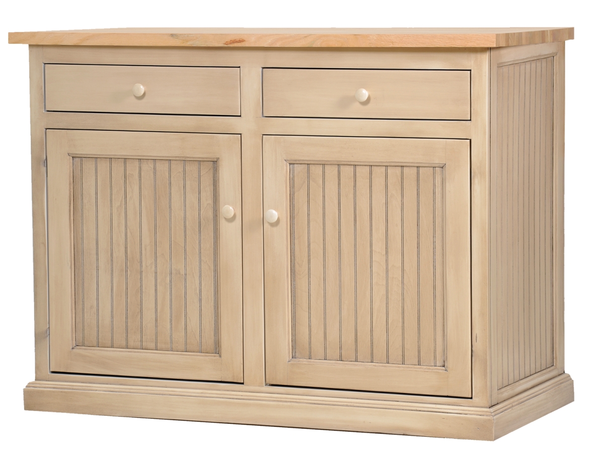Poplar Kitchen Island with Oak Top, European Ash