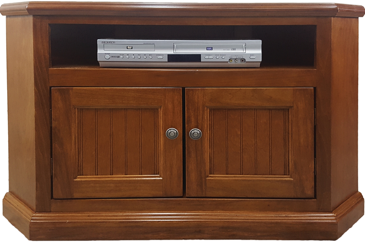 41 in. Poplar Corner TV Stand, Aquamarine