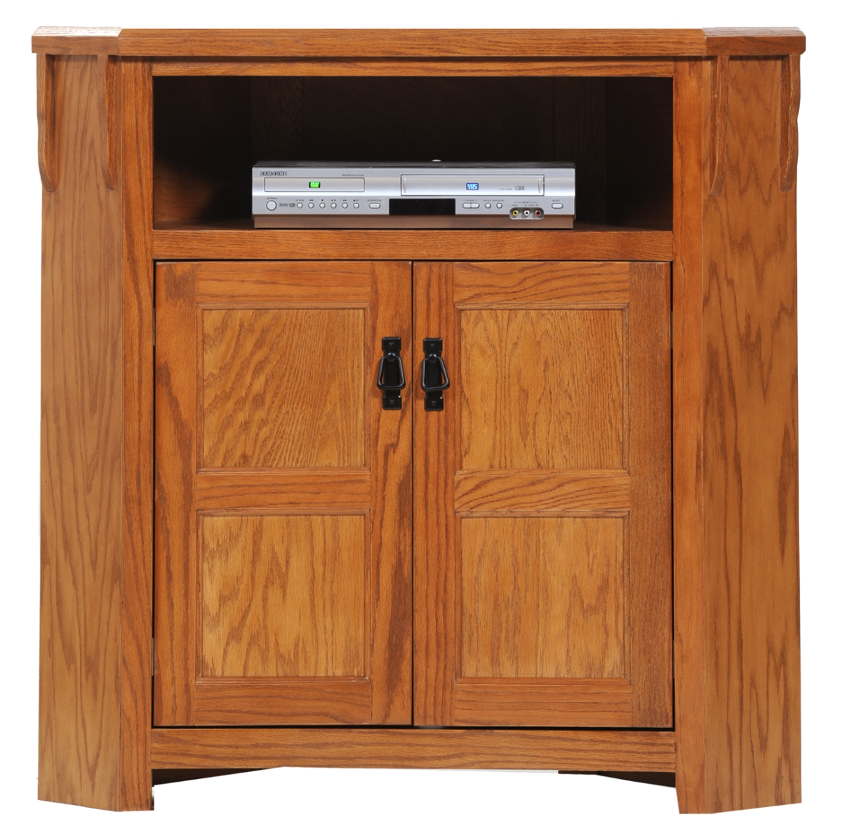 41 in. Oak Promo Tall Corner TV Stand, Medium