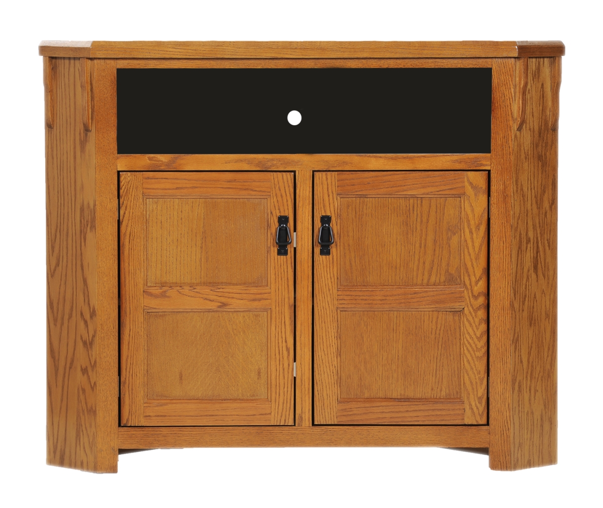 36 in. Oak Promo Tall Corner TV Stand, Light