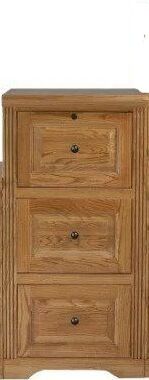 Picture of American Heartland 93003MD Oak 3 Drawer File Cabinet, Medium