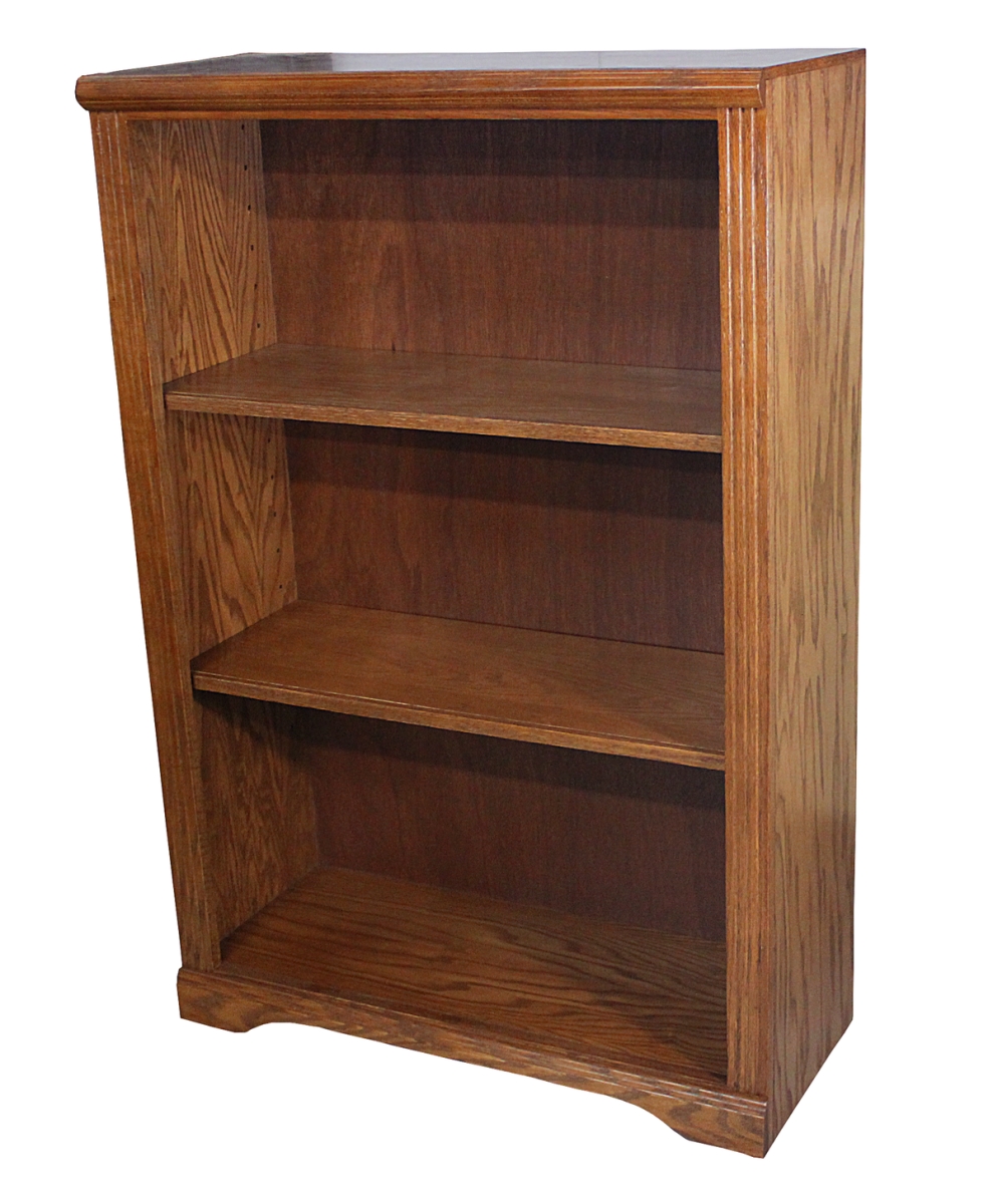 48 in. Oak Open Bookcase with Arched Base, Medium