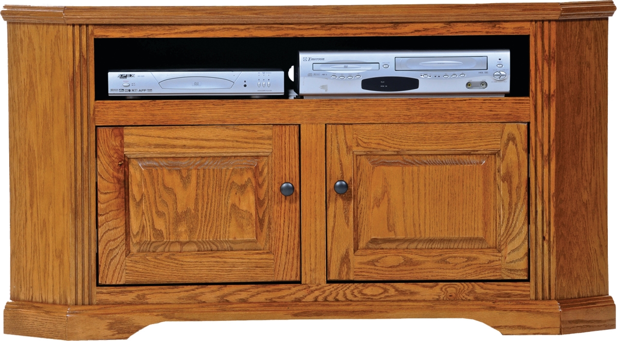 50 in. Oak Corner TV Cart, Dark