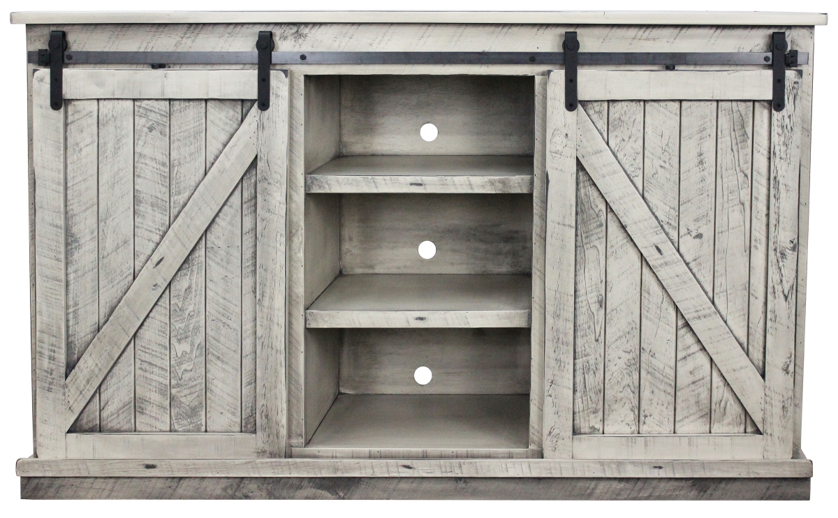 68 in. Rustic Tall Quaint TV Stand, Rustic Yellow