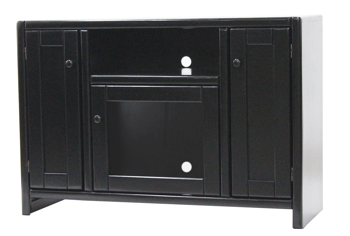 45 in. Poplar Contemporary TV Stand, Soft White