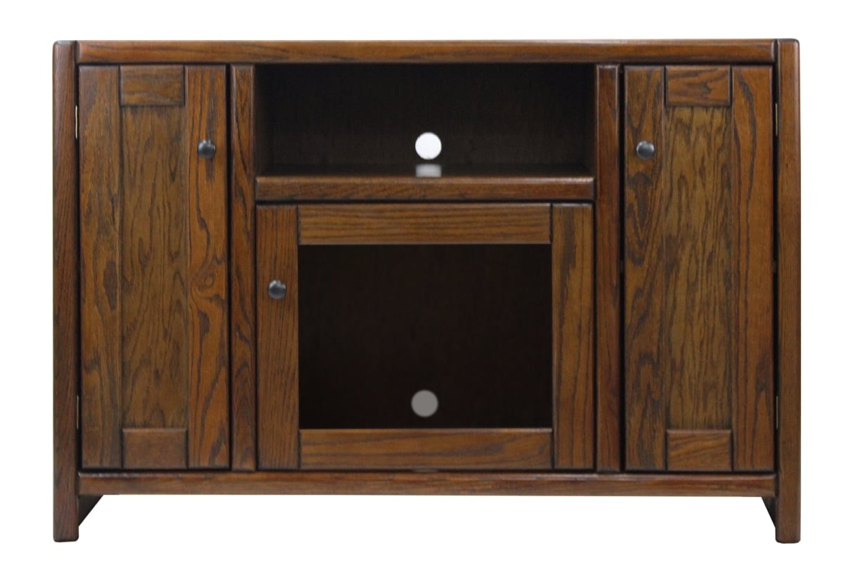 45 in. Oak Contemporary TV Stand, Dark