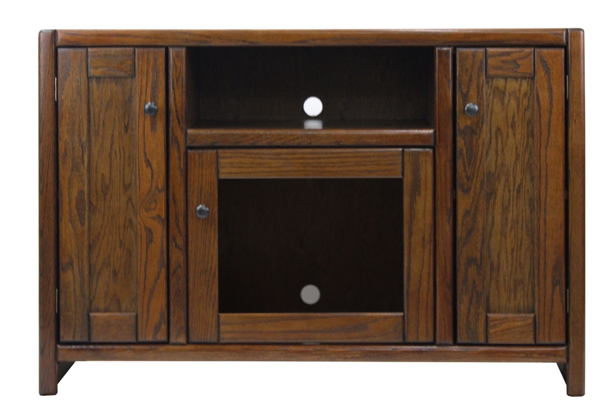 45 in. Oak Contemporary TV Stand, Light