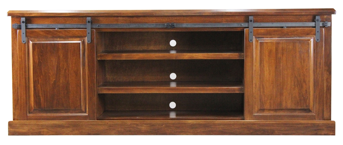 82 in. Poplar Provincial TV Stand, Light Blue