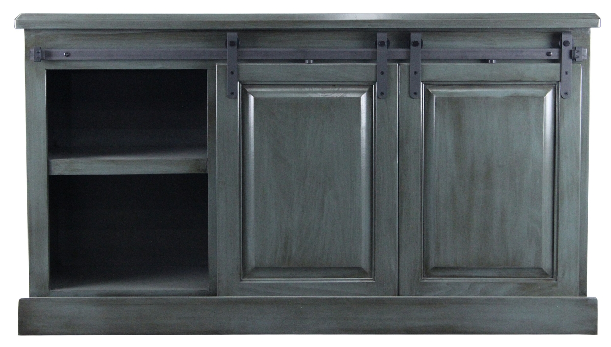 57 in. Poplar Quaint TV Stand, Burnt Red
