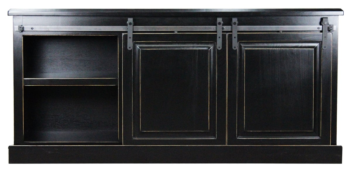 68 in. Poplar Quaint TV Stand, Burnt Red