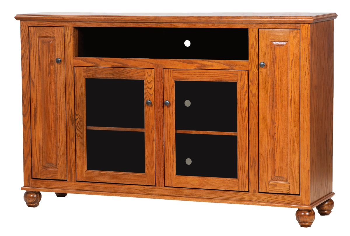 Oak Tall Deluxe Entertainment Console, Medium