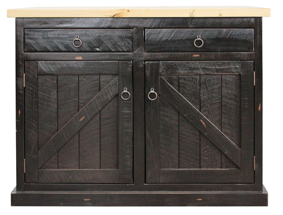 Rustic Kitchen Island with Pine Top, Rustic Barnwood
