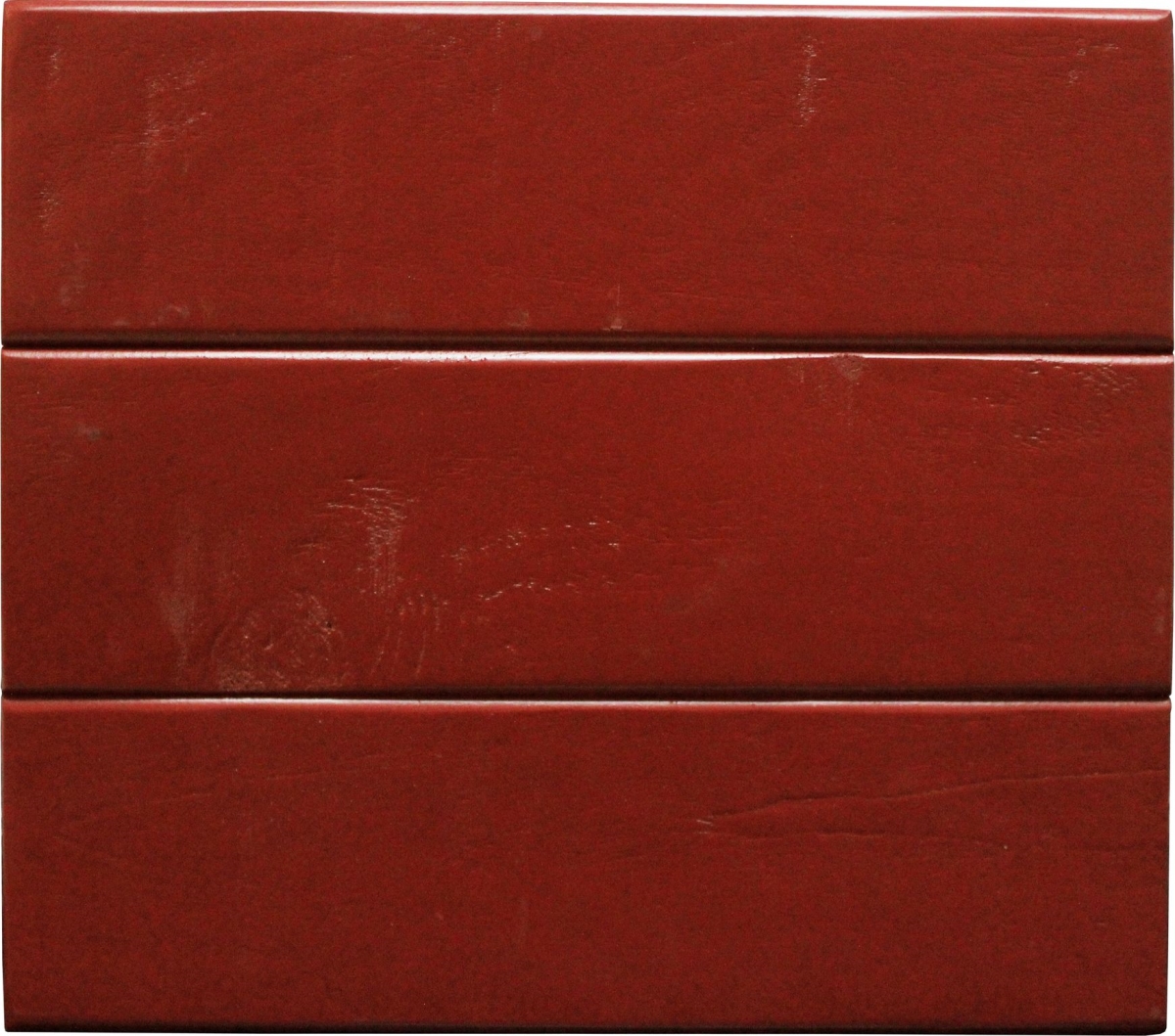 Rustic 47 in. Quaint Shutter Door TV Stand in Burnt Red