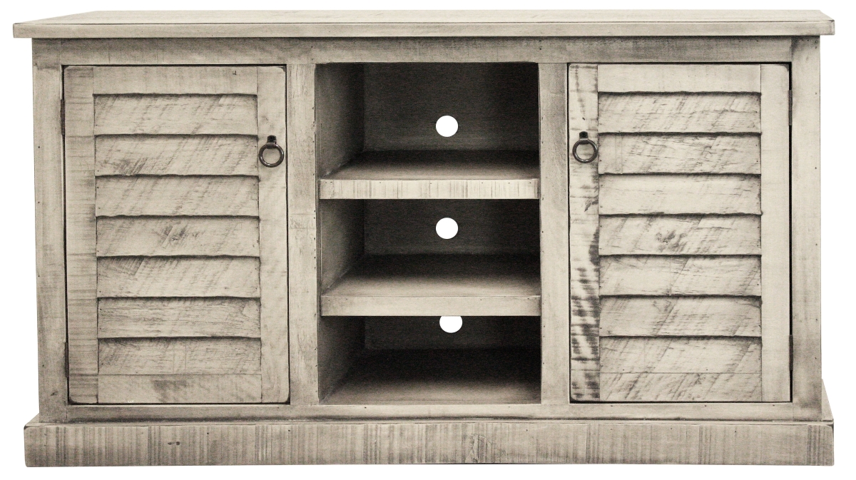 Rustic 57 in. Quaint Shutter TV Stand in Rustic Dela Verria