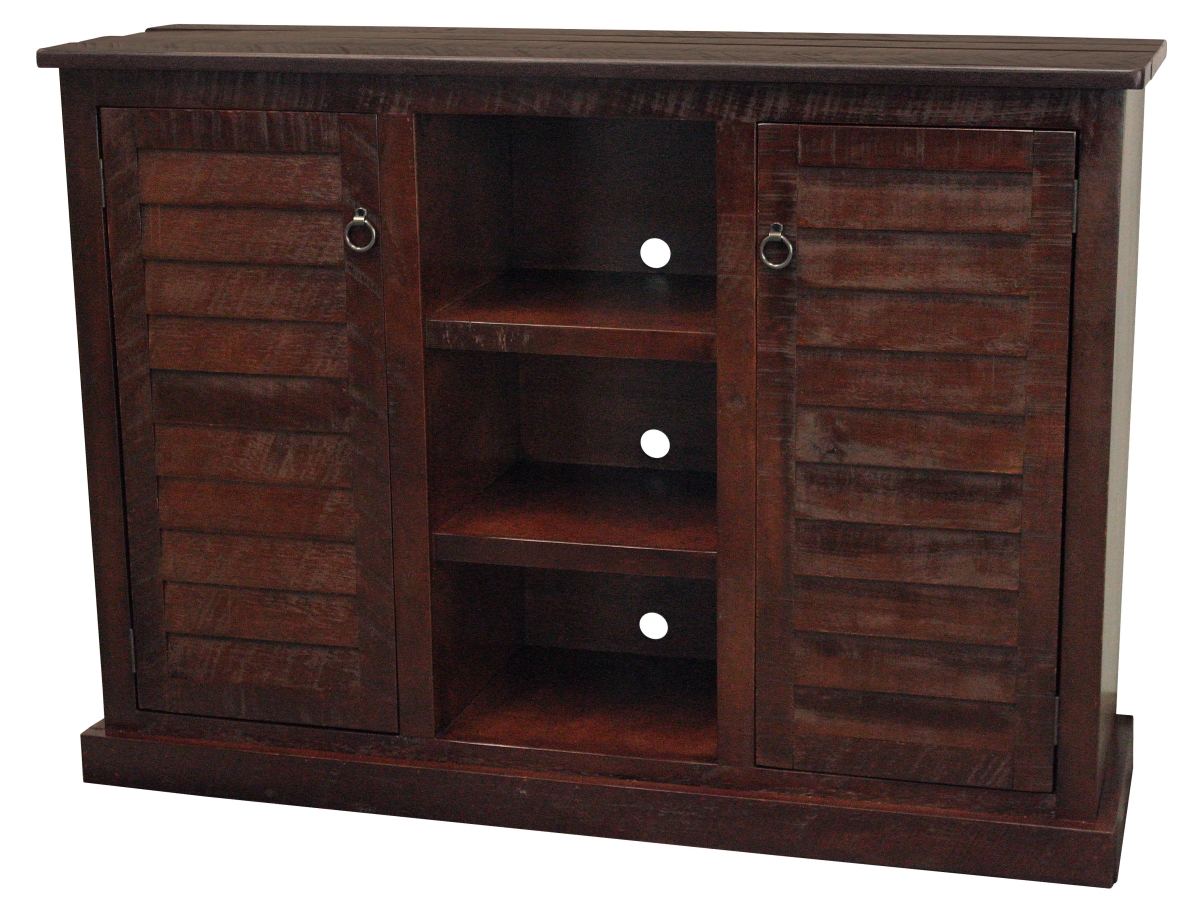 Rustic 57 in. Tall Quaint TV Stand in Concord Cherry