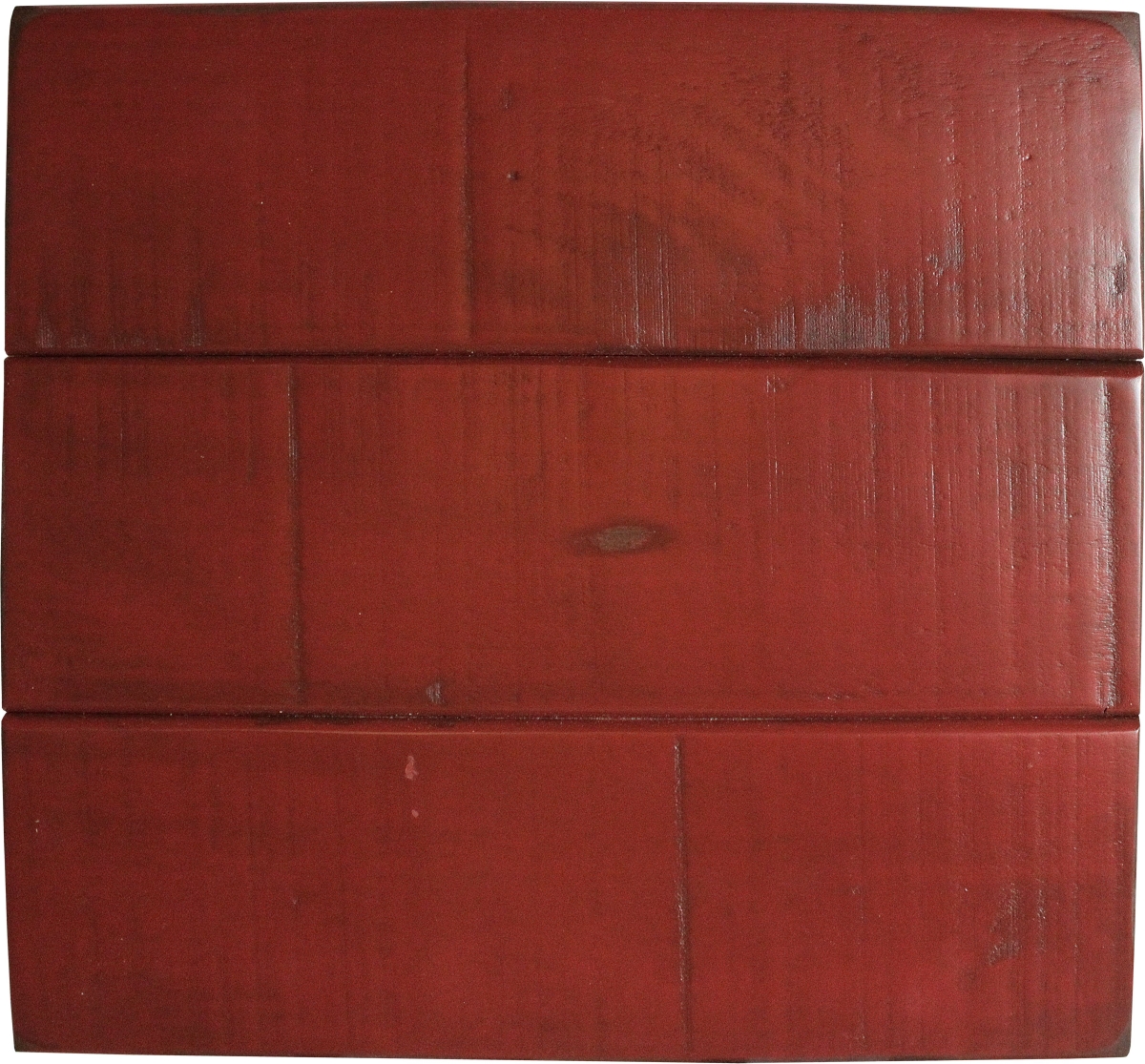 35744RR Rustic Bower Shutter Corner TV Cart in Rustic Red