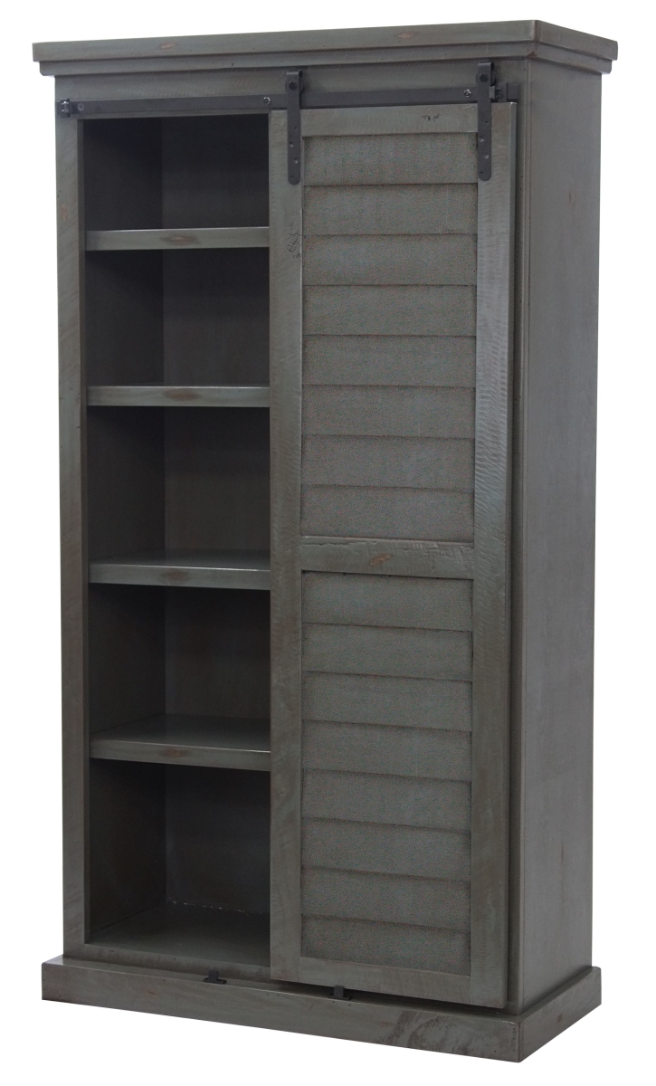 35792RDB Rustic Provincial Shutter Door Pantry in Rustic Dark Blue
