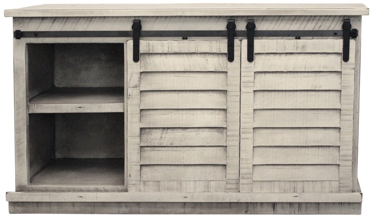 Rustic 57 in. Quaint Shutter TV Stand in Rustic Dela Verria
