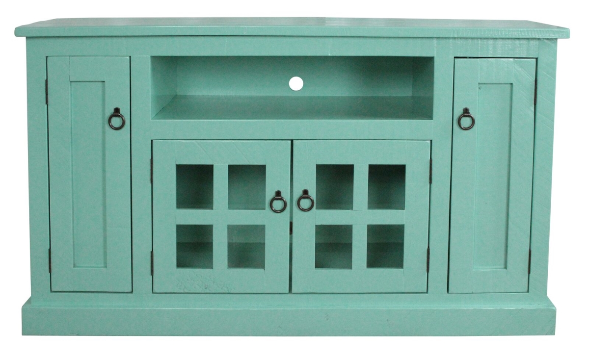 57 in. Rustic TV Stand, Caribbean Rum
