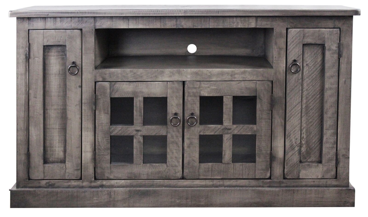 57 in. Rustic TV Stand, Rustic Barnwood
