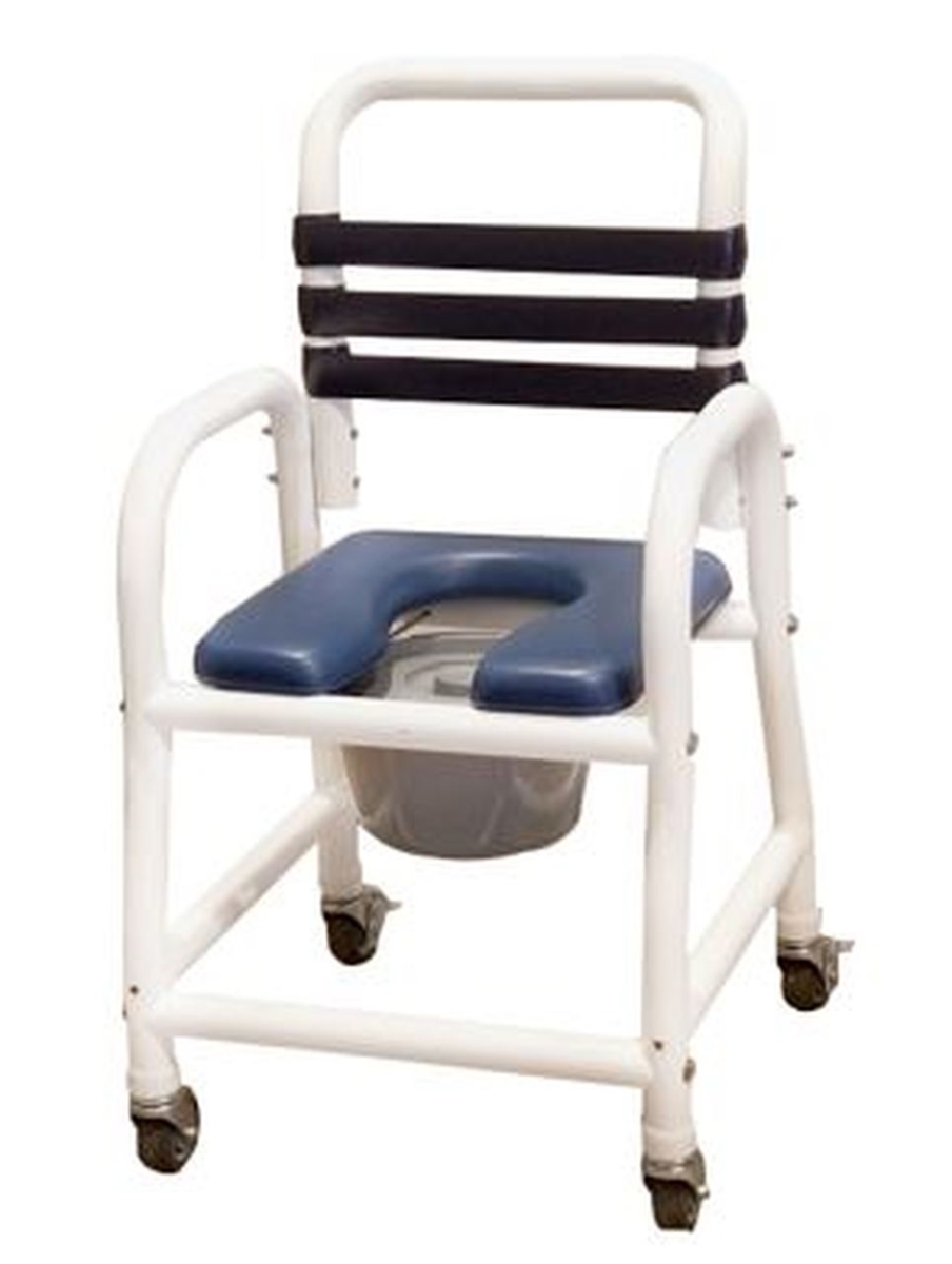Picture of Infection Control Design EDNE-122-3TWL 22 in. Echo New Era Infection Control Shower Commode Chair&#44; 3 in. Twin Size - 25 x 10 x 21 in.