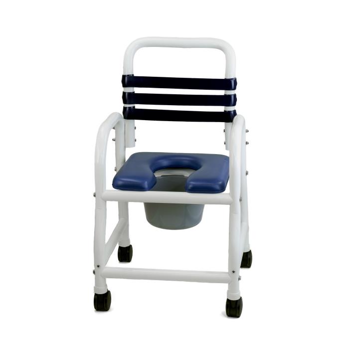 Picture of Infection Control Design EDNE-126-4TWL 26 in. Echo New Era Infection Control Shower Commode Chair, 4 in. Twin Size - 26 x 17 x 38.5 in.