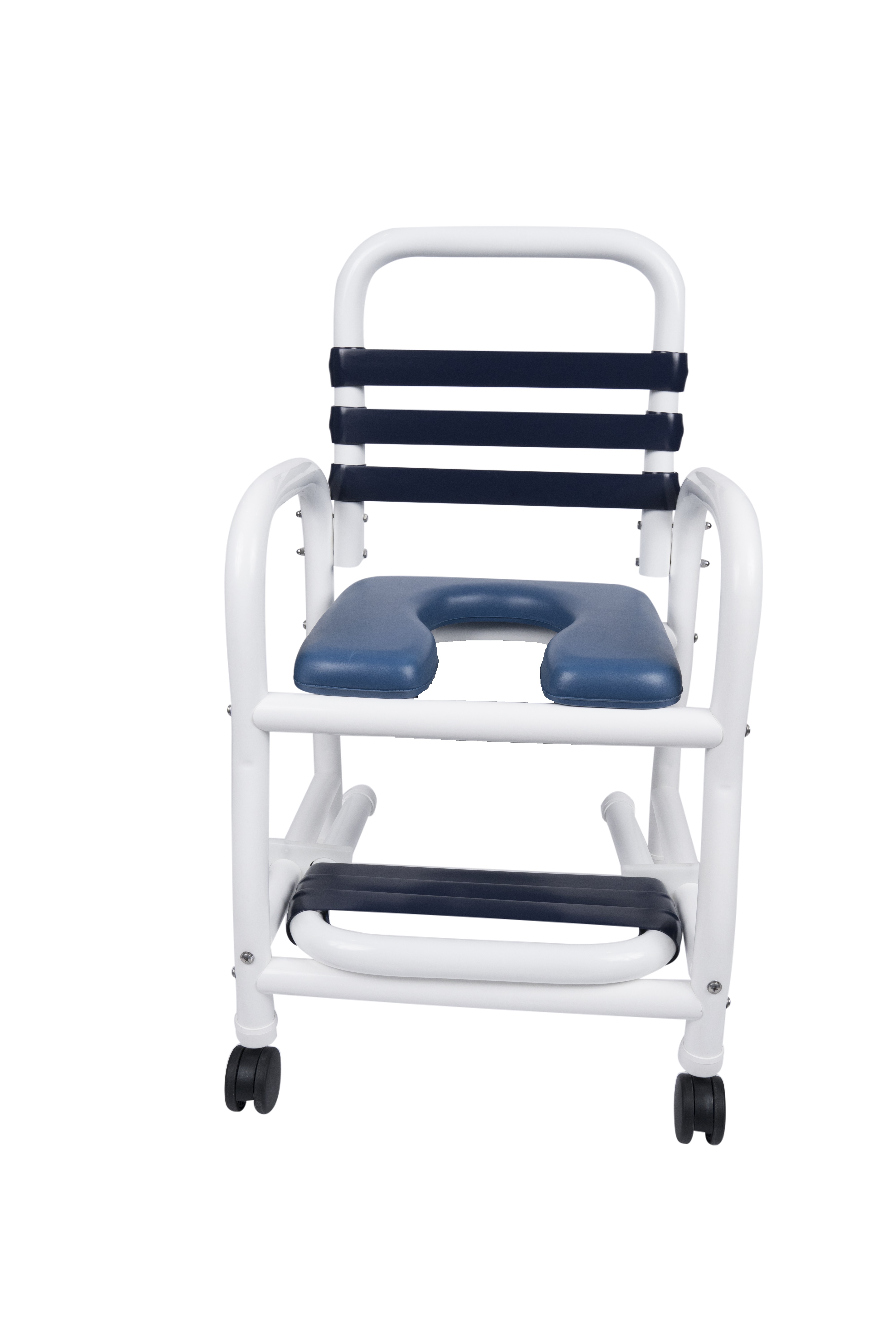 Picture of Infection Control Design DNE-118-3TWL-SF 18 in. Deluxe New Era Infection Control Shower Commode Chair, 3 in. Twin Size - 18 x 38.5 x 20.5 in.