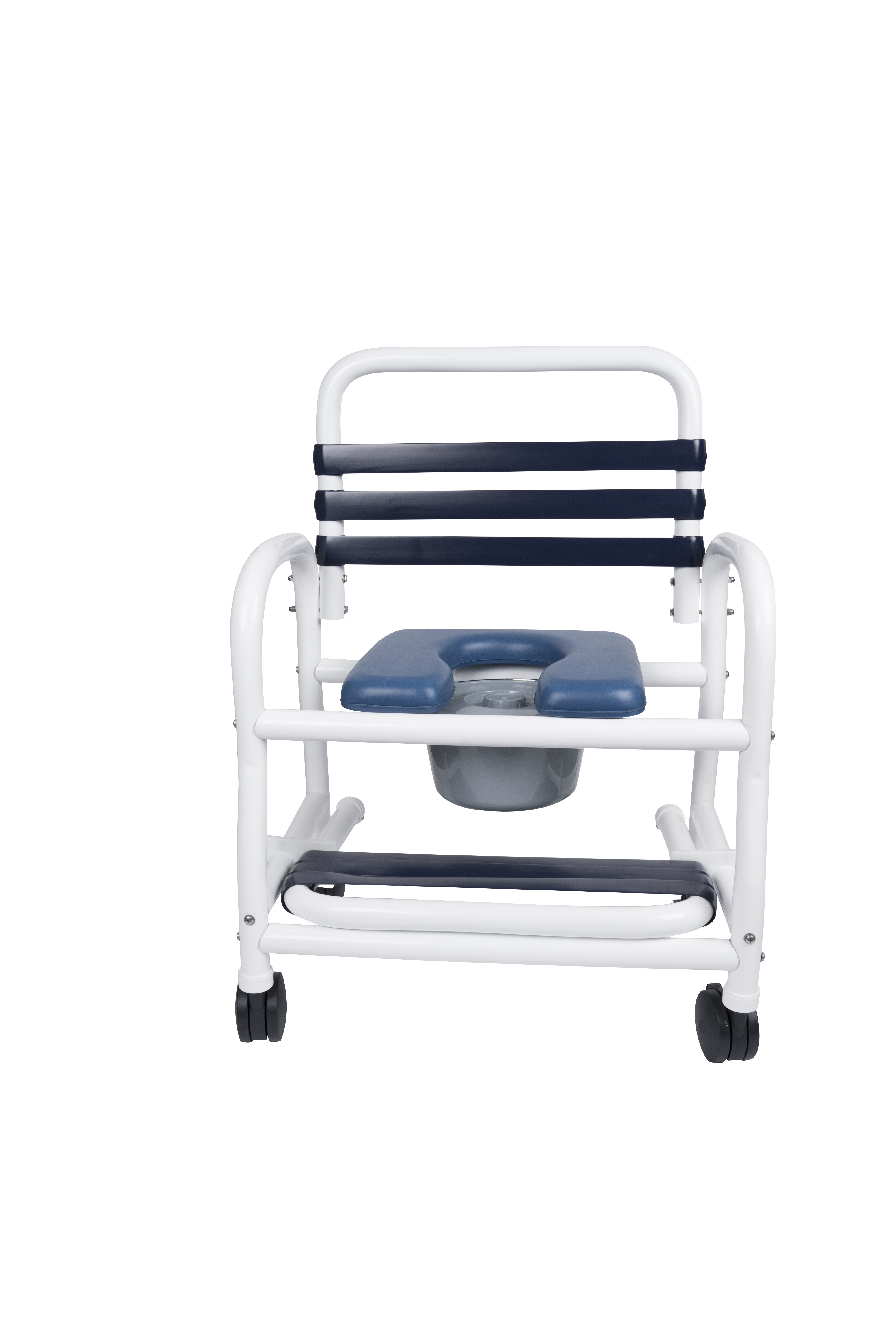 Picture of Infection Control Design DNE-126-4TWL-SF 26 in. Deluxe New Era Infection Control Shower Commode Chair&#44; 4 in. Twin Size - 22 x 17 x 38.5 in.