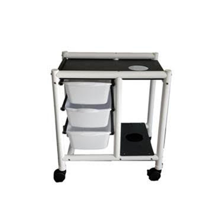 Picture of Deluxe New Era DNE-CCRT-10 Patent Pending Crash Cart with Pull Out Bins&#44; Black & White