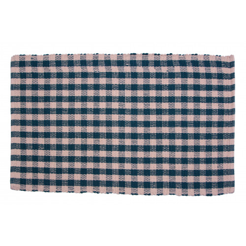 22 x 34 in. Floor Mat, Berry Green Check