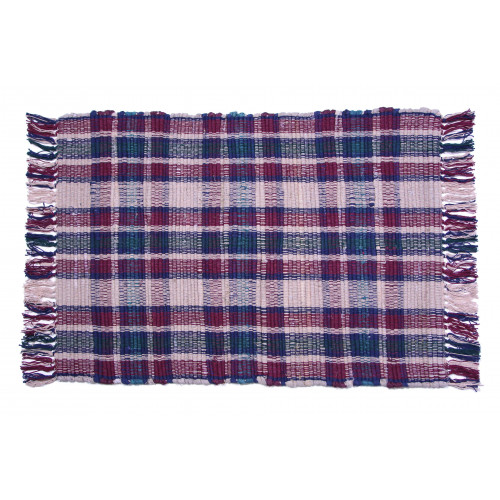 48 x 72 in. Chindi Rug, Country Check