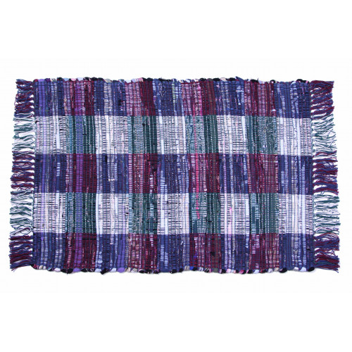 48 x 72 in. Chindi Rug, Multi Check