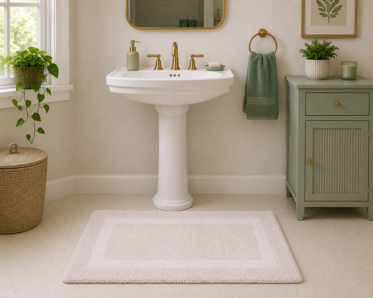 Reversible Bathmat, White