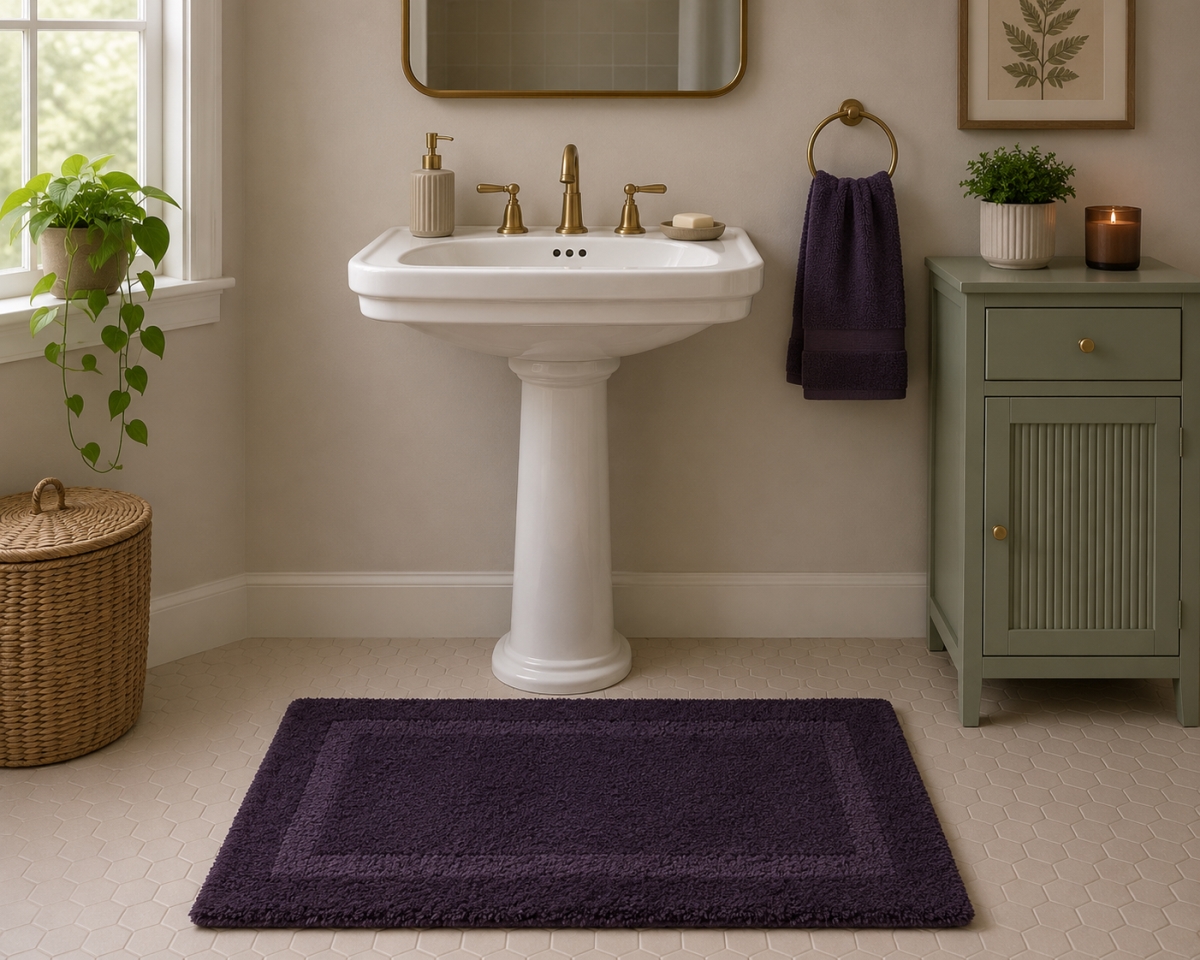 Reversible Bathmat, Chocolate