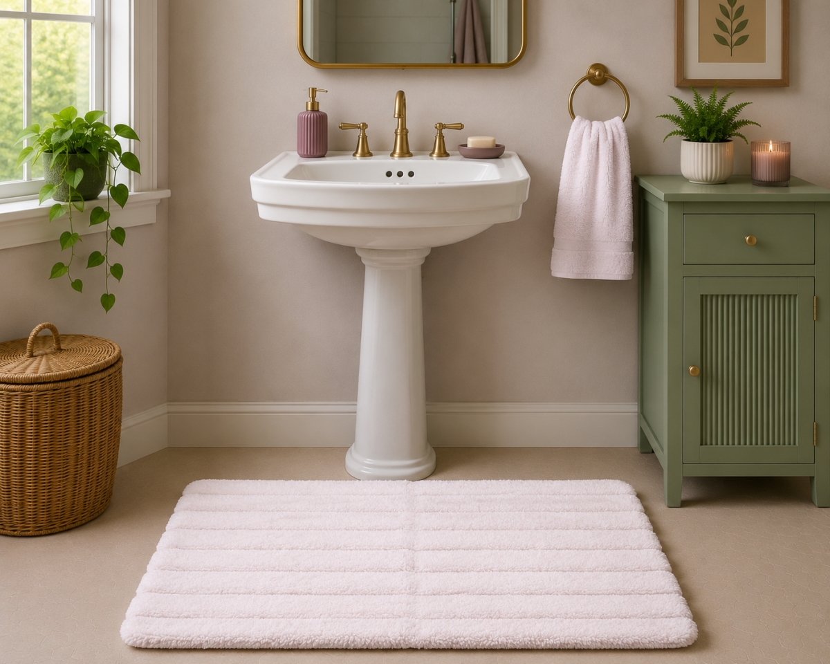 Lines - Ecru Bathmat