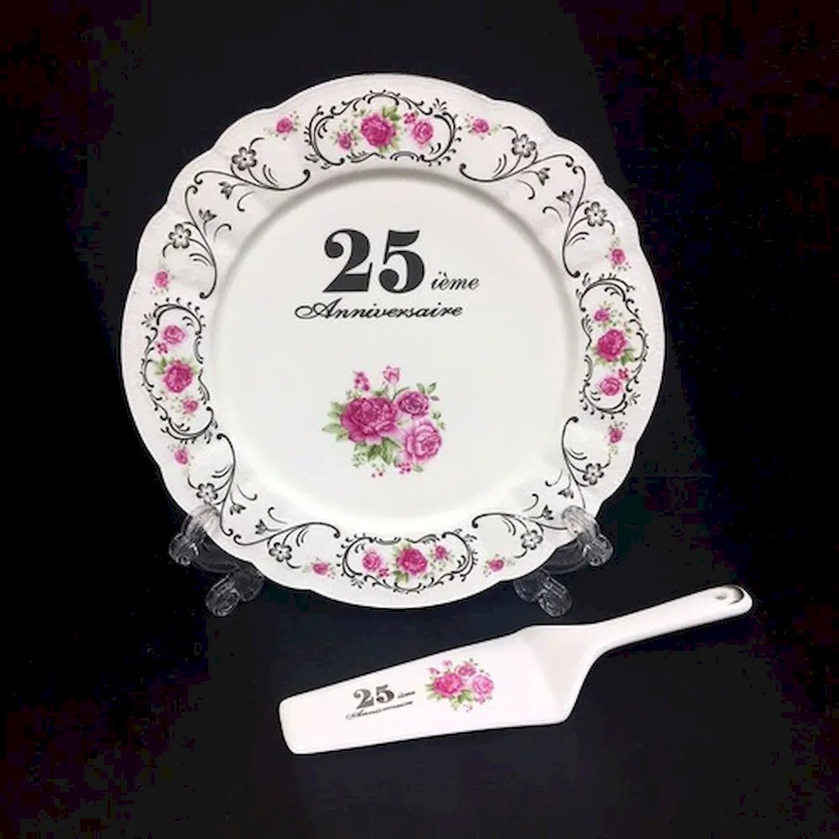 HO-CK7001-25F 25Ieme Anniversaire Cake Server & Cake Plate