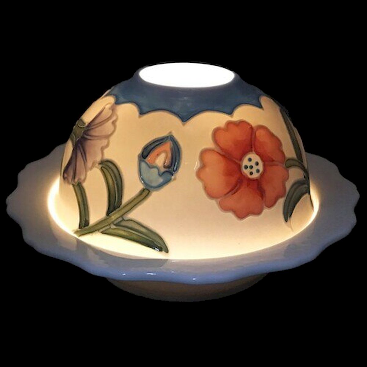 Floral Hand & Painted Dome Light