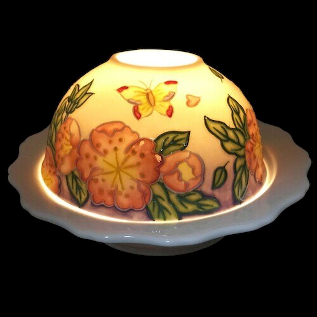 Floral Hand & Painted Dome Light
