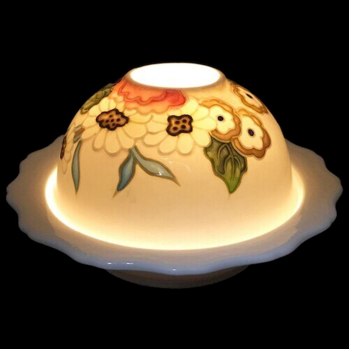 Floral Hand & Painted Dome Light