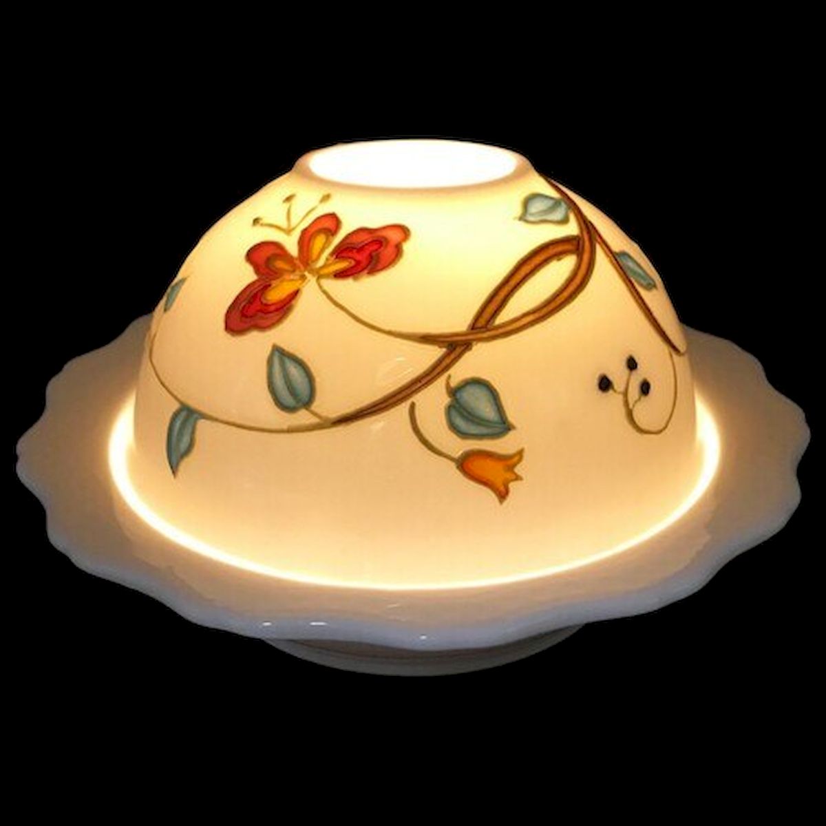 Floral Hand & Painted Dome Light