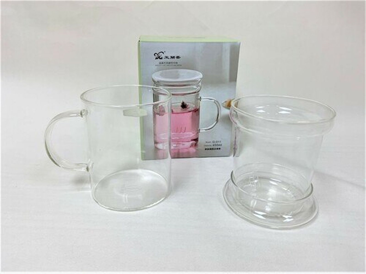 Picture of Mr. MJs HO-GW-011-450ML Glass Infuser, Lid & Mug Set