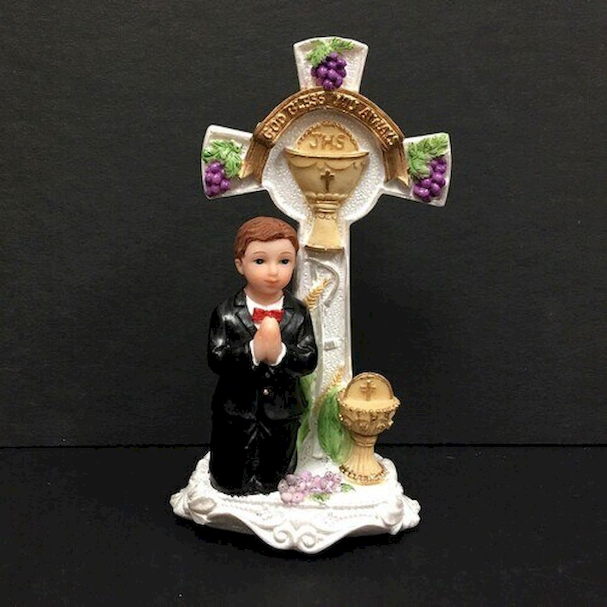 Boy Praying First Communion Figurine