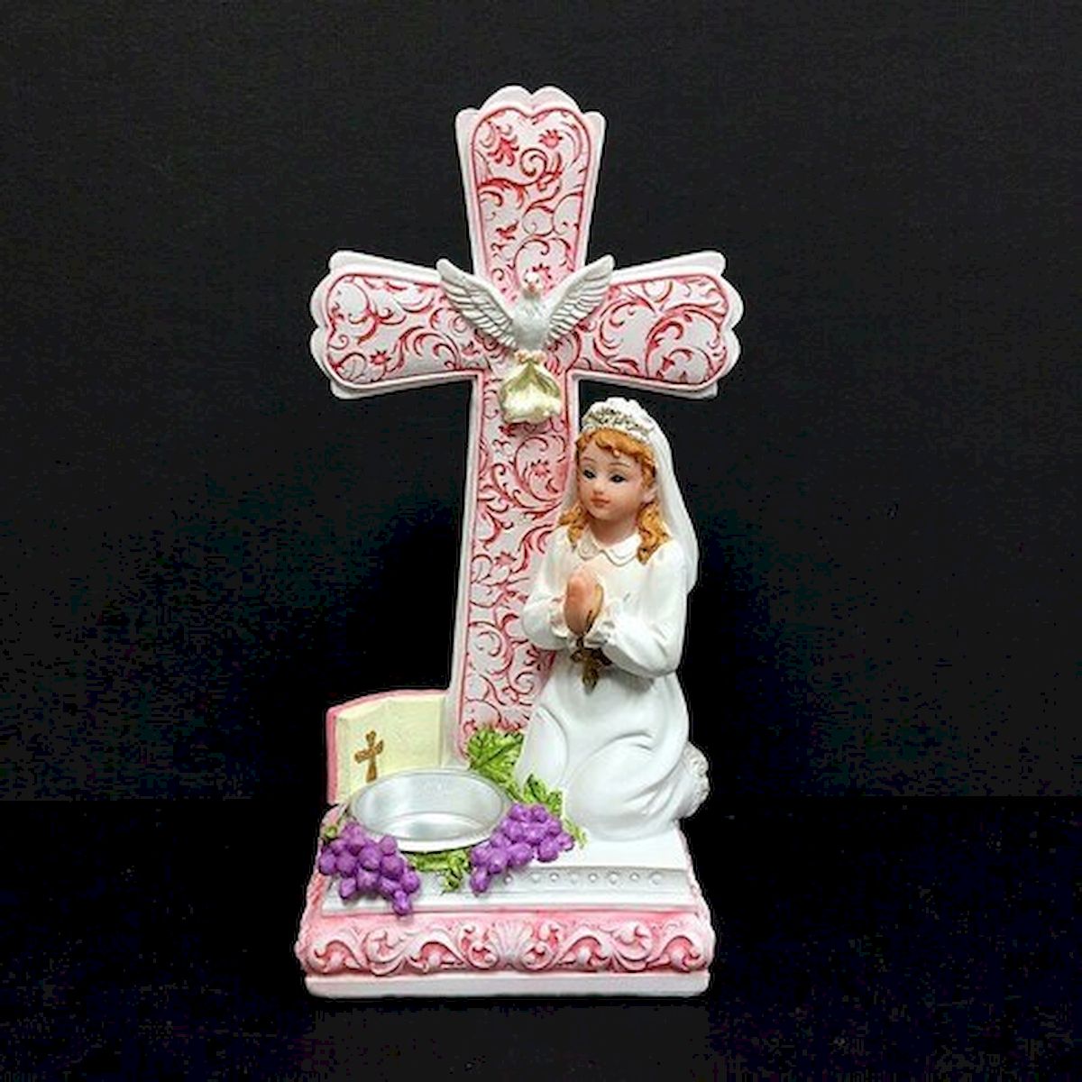 Picture of Mr. MJs HO-H8-10C537G Girl Praying with Cross Figurine