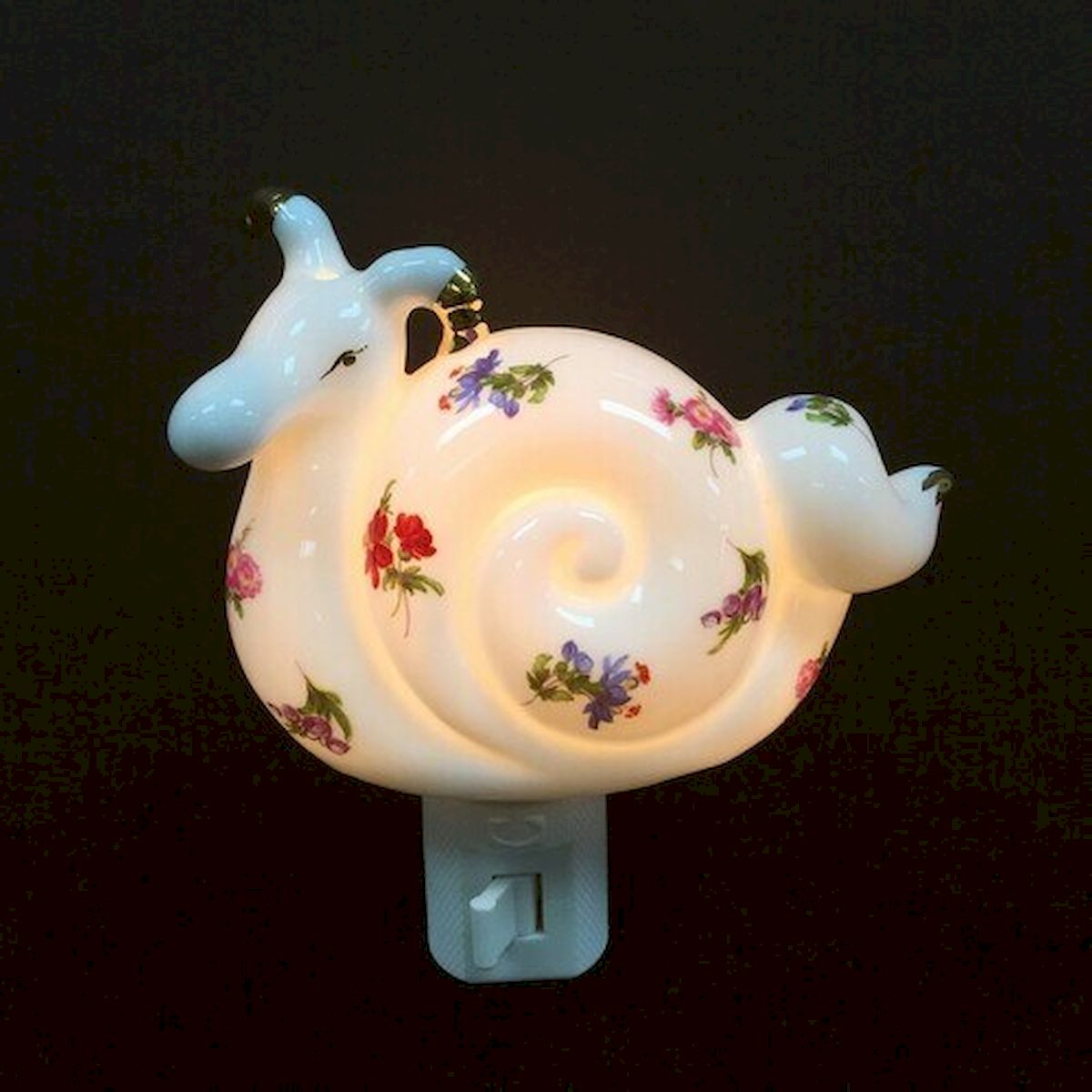 Floral Seahorse Shell Shaped Night Light